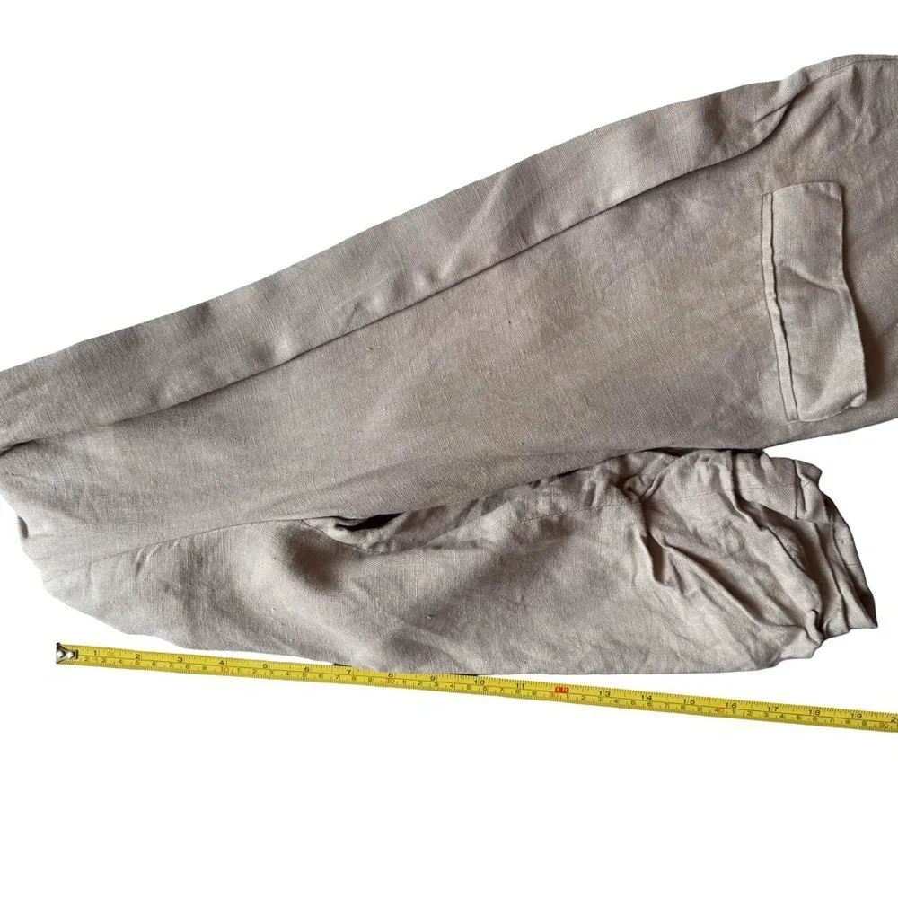 Zara Beige Linen Blend Open Textured Blazer Size XS Casual Business Office Work - Picture 5 of 12